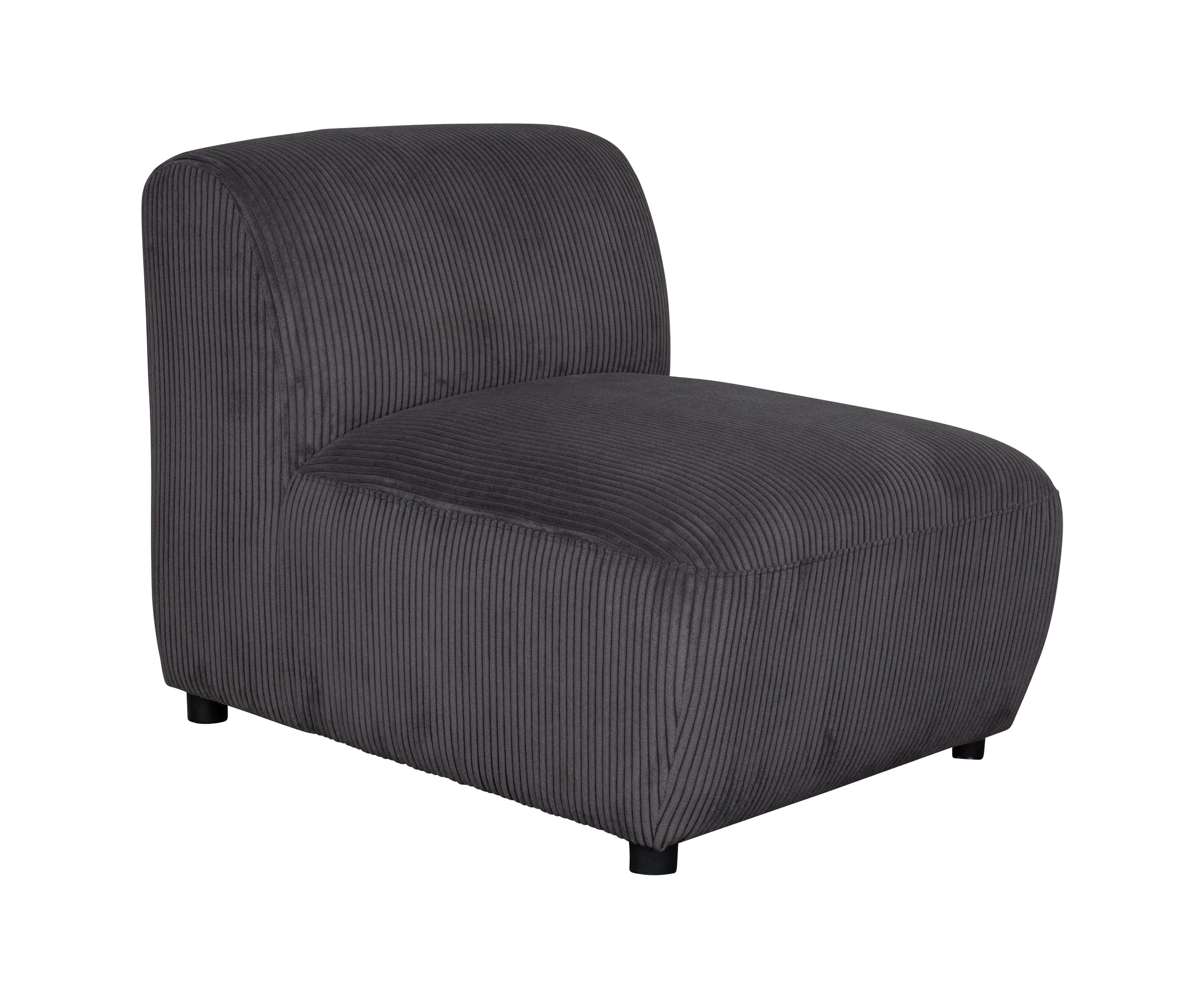 LC Home Sessel »Rantum« Cord Grau Loungesessel Wohnzimmersessel