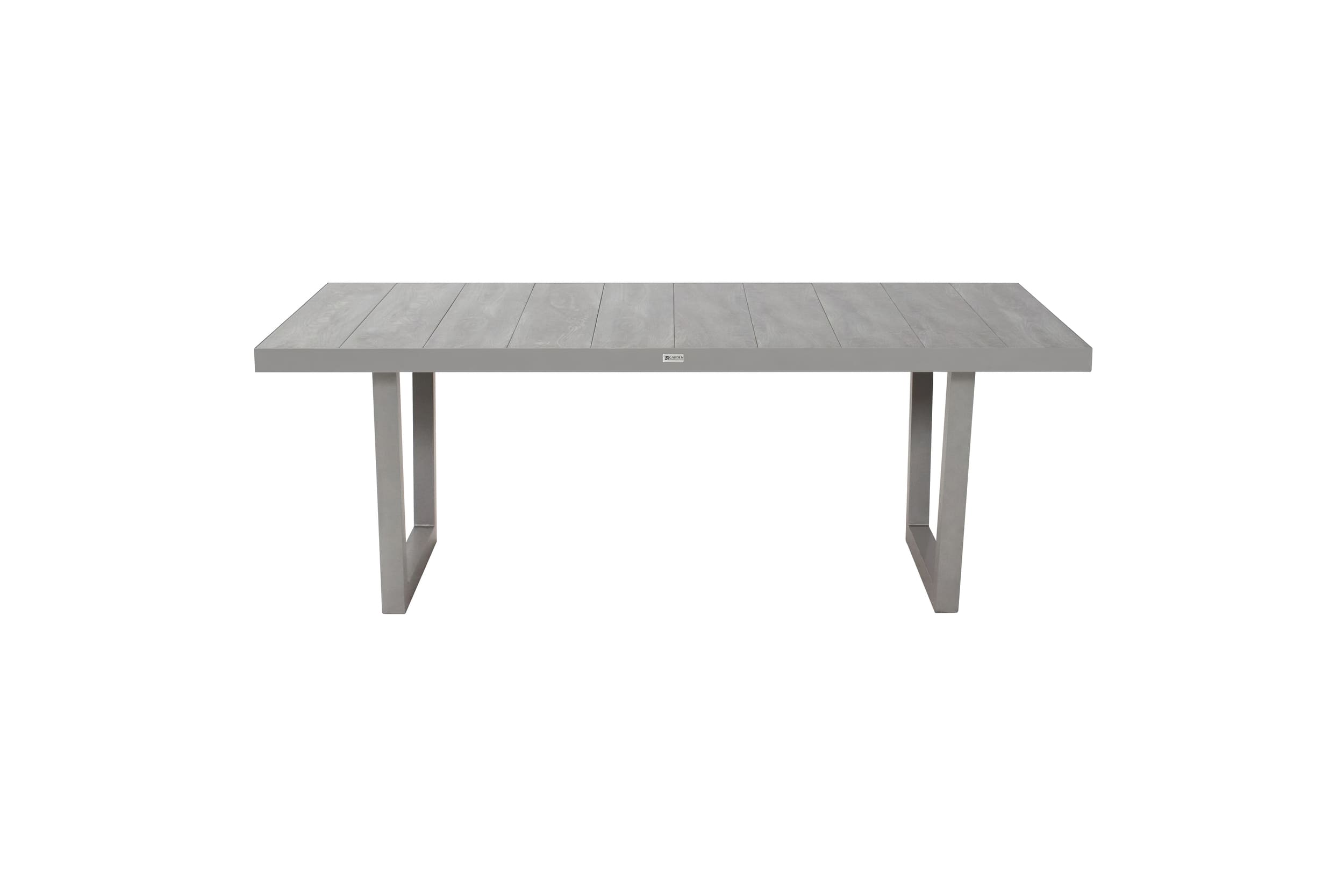 LC Garden »Bondino« grau mit Tischplatte 200x100x75cm V-Fuß Gartentisch Dining silber Keramik