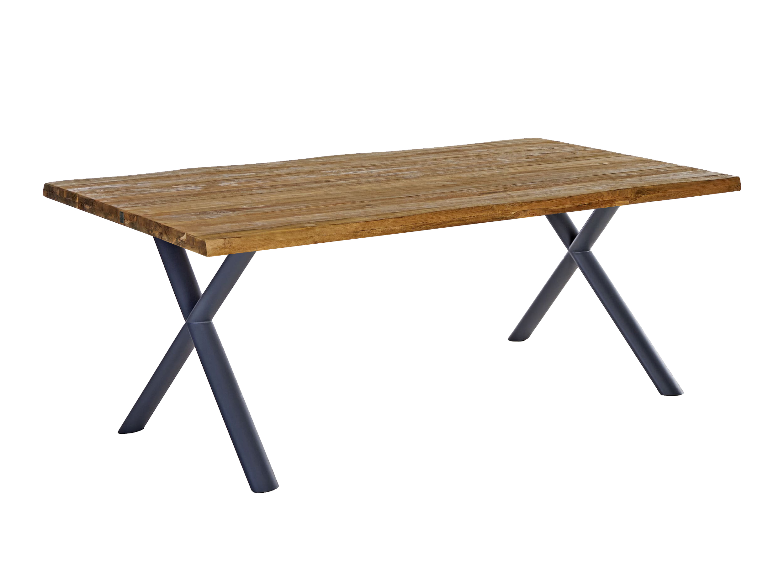 LC Garden Esstisch »Riviona« 240x100cm Teakholz recycelt natur X-Fuß anthrazit